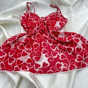 Red heart babydoll size m